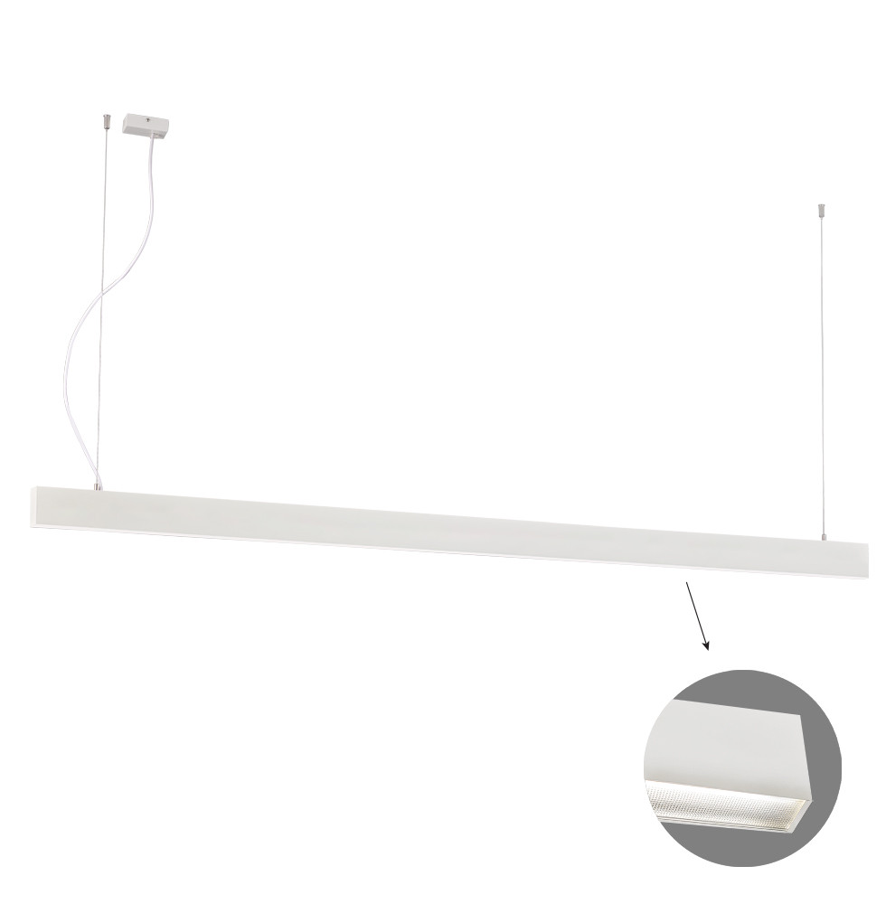 VIOKEF Linear Suspended L3100 3000K White Microprismatic -...