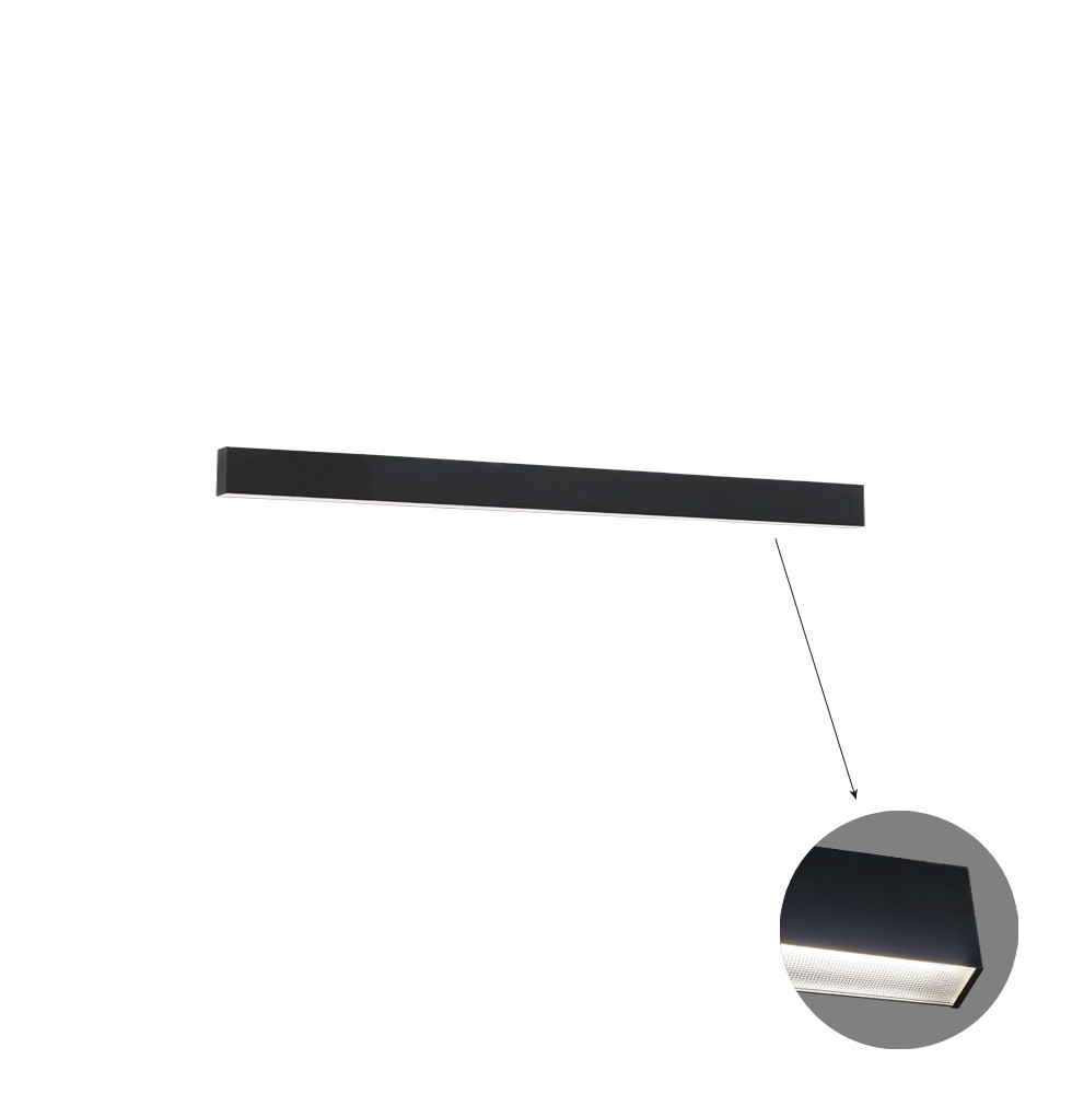 VIOKEF Linear Ceiling L580 3000K Black Microprismatic Dim ...