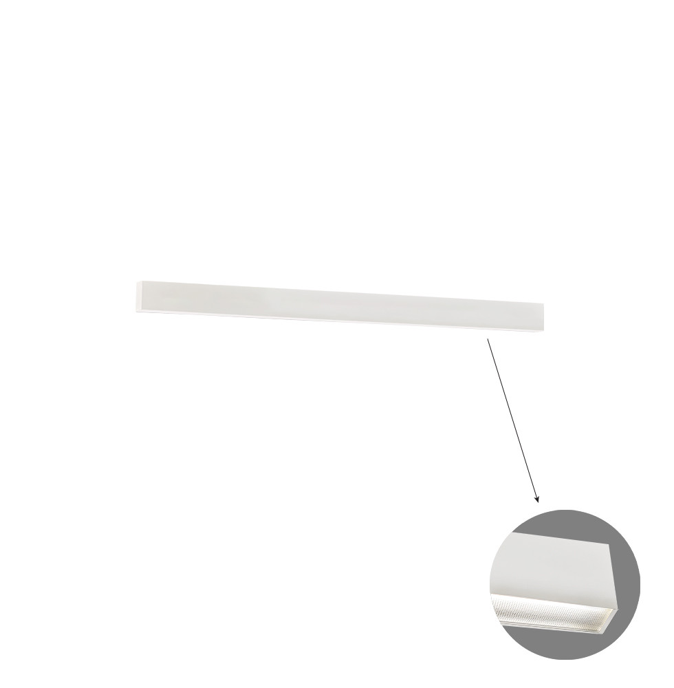 VIOKEF Linear Ceiling L860 3000K White Microprismatic Dim ...