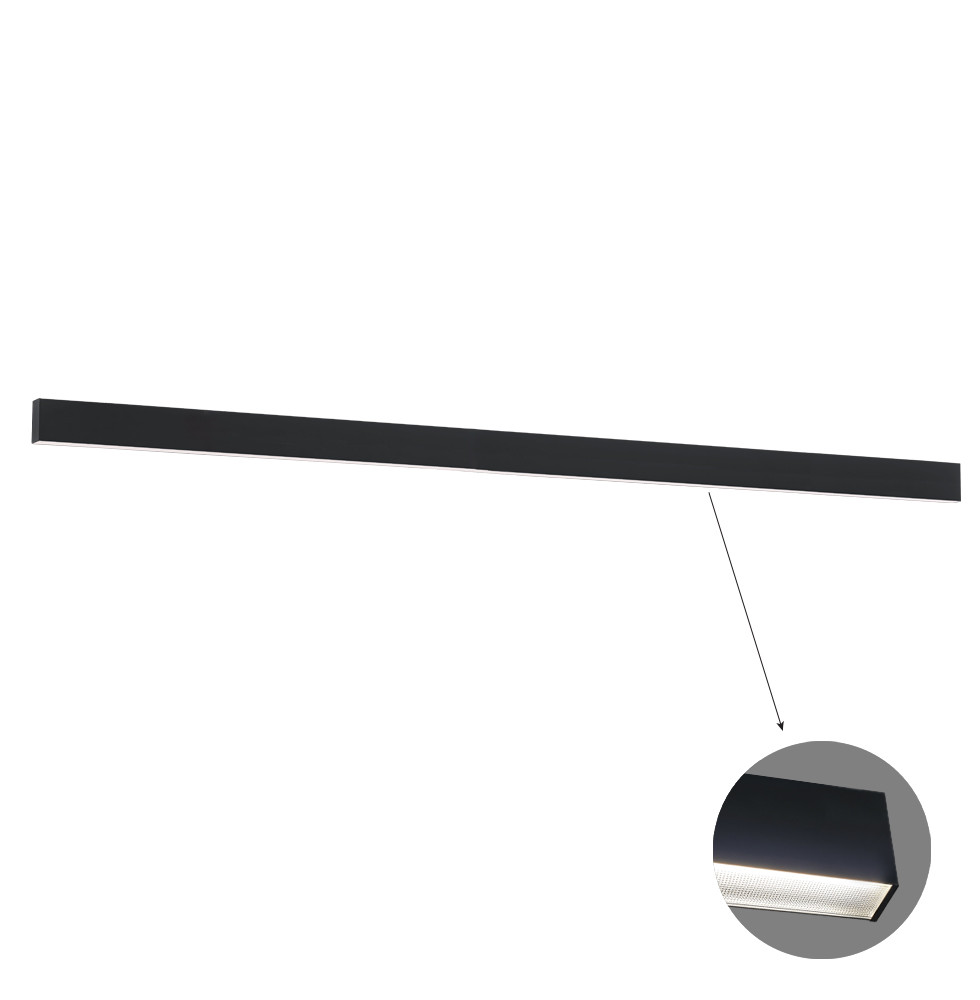 VIOKEF Linear Ceiling L3100 3000K Black Microprismatic Di ...