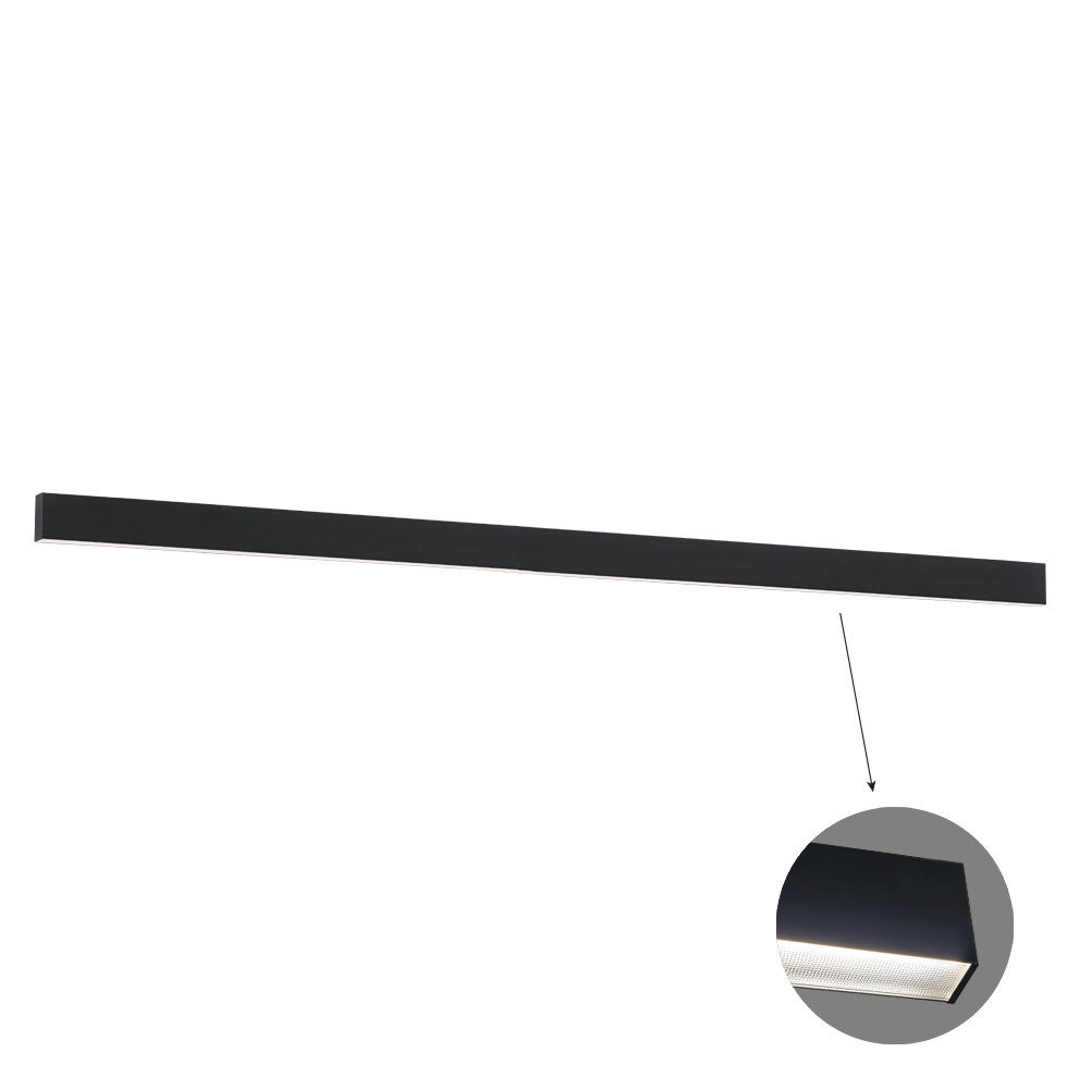 VIOKEF Linear Wall Lamp L3100 3000K Black Microprismatic -...